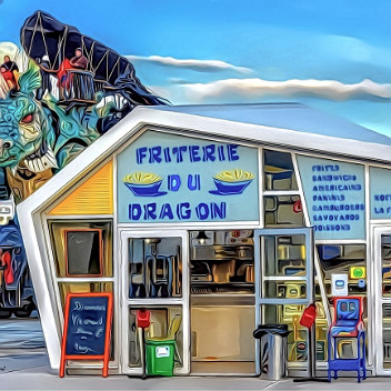 Cartoon friterie du Dragon