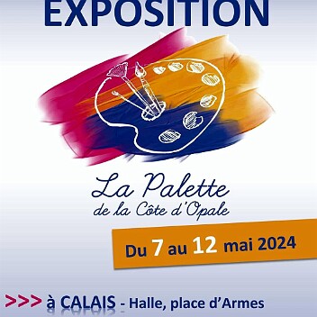 Expo mai 2024 à La Halle avec la palette de la cote d'opale